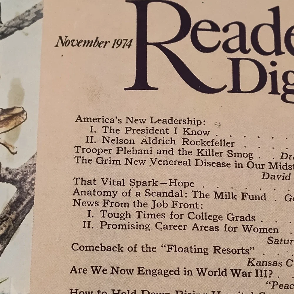 Vintage Reader's Digest November 1974 January 1975